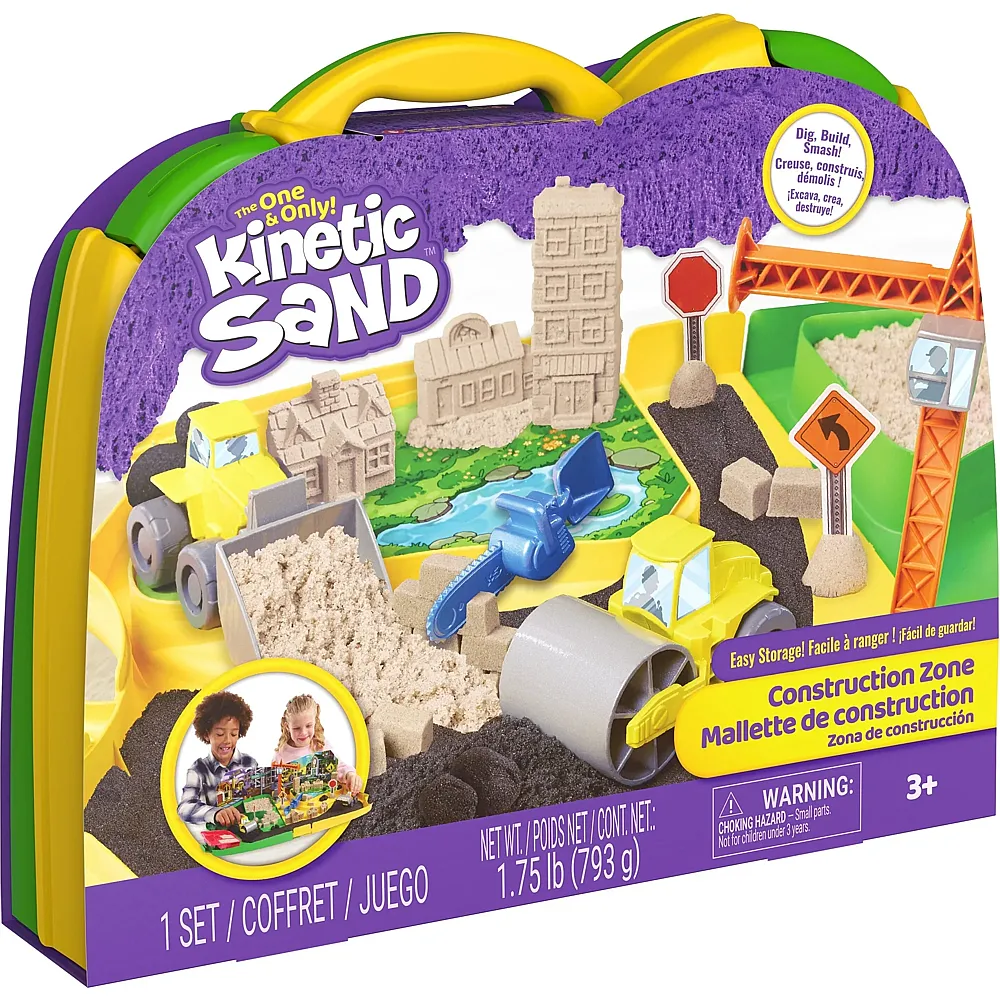 Spin Master Kinetic S. ConstructionSite 794g Kinetic Sand Baustellen-Koffer