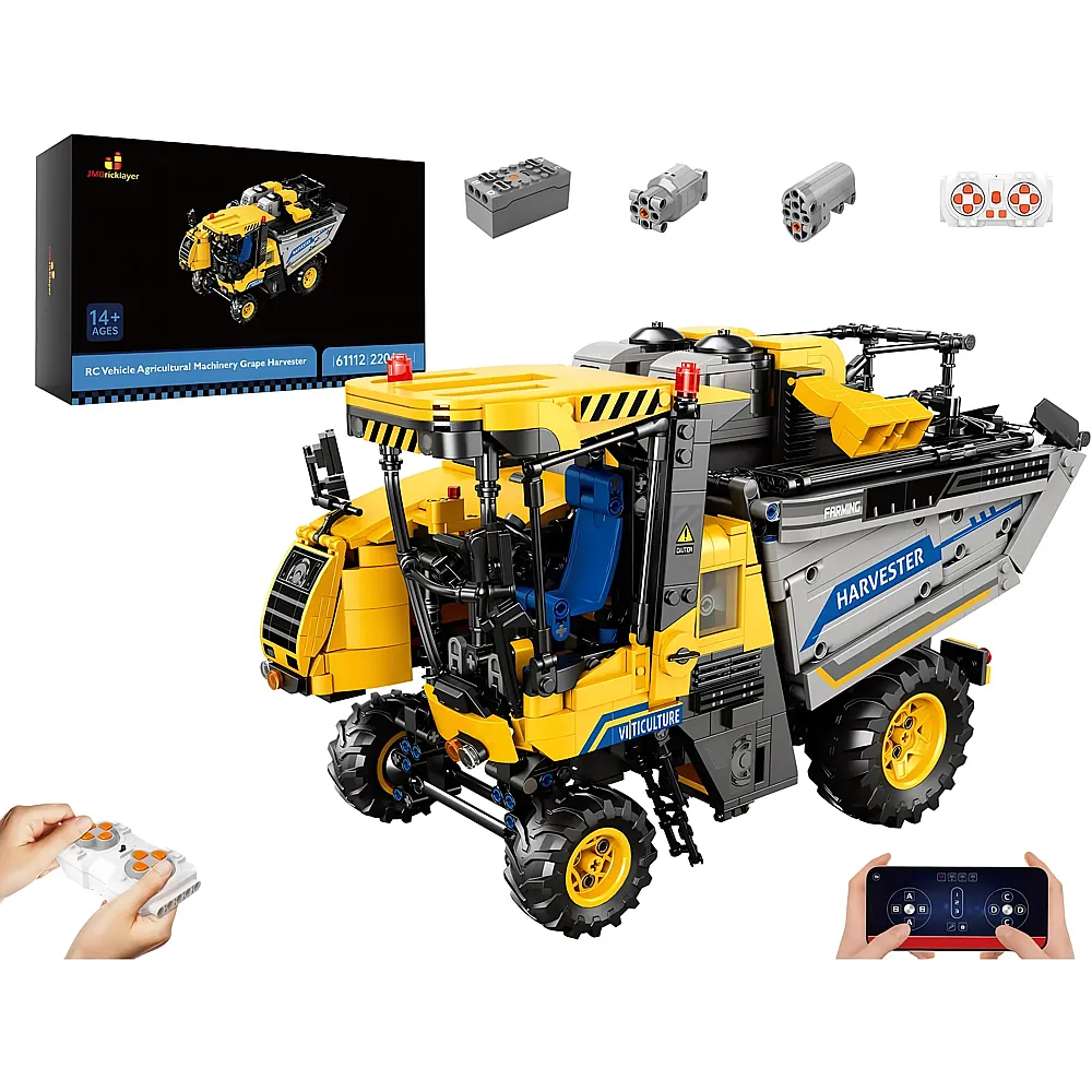 JMBricklayer Vehicle RC Agricultural Machinery Grape Harvester 61112