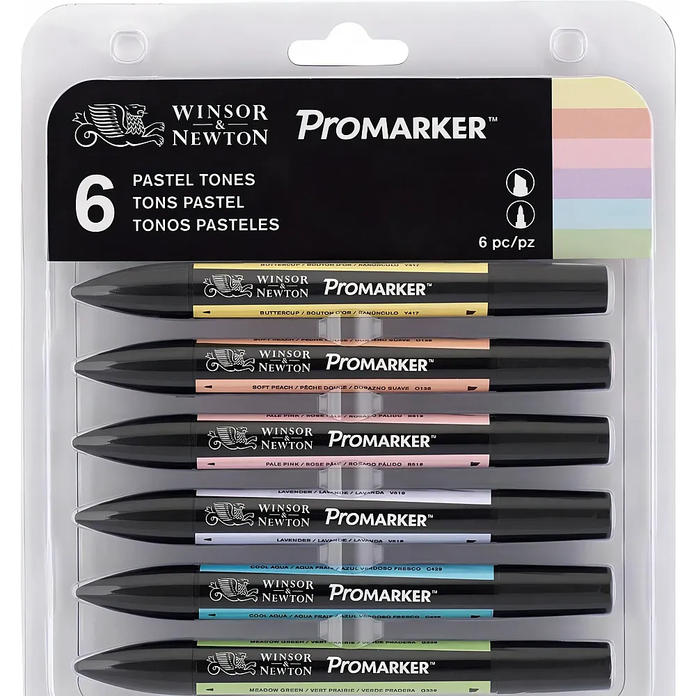 Winsor & Newton Promarker 6er Set Pastell T�ne