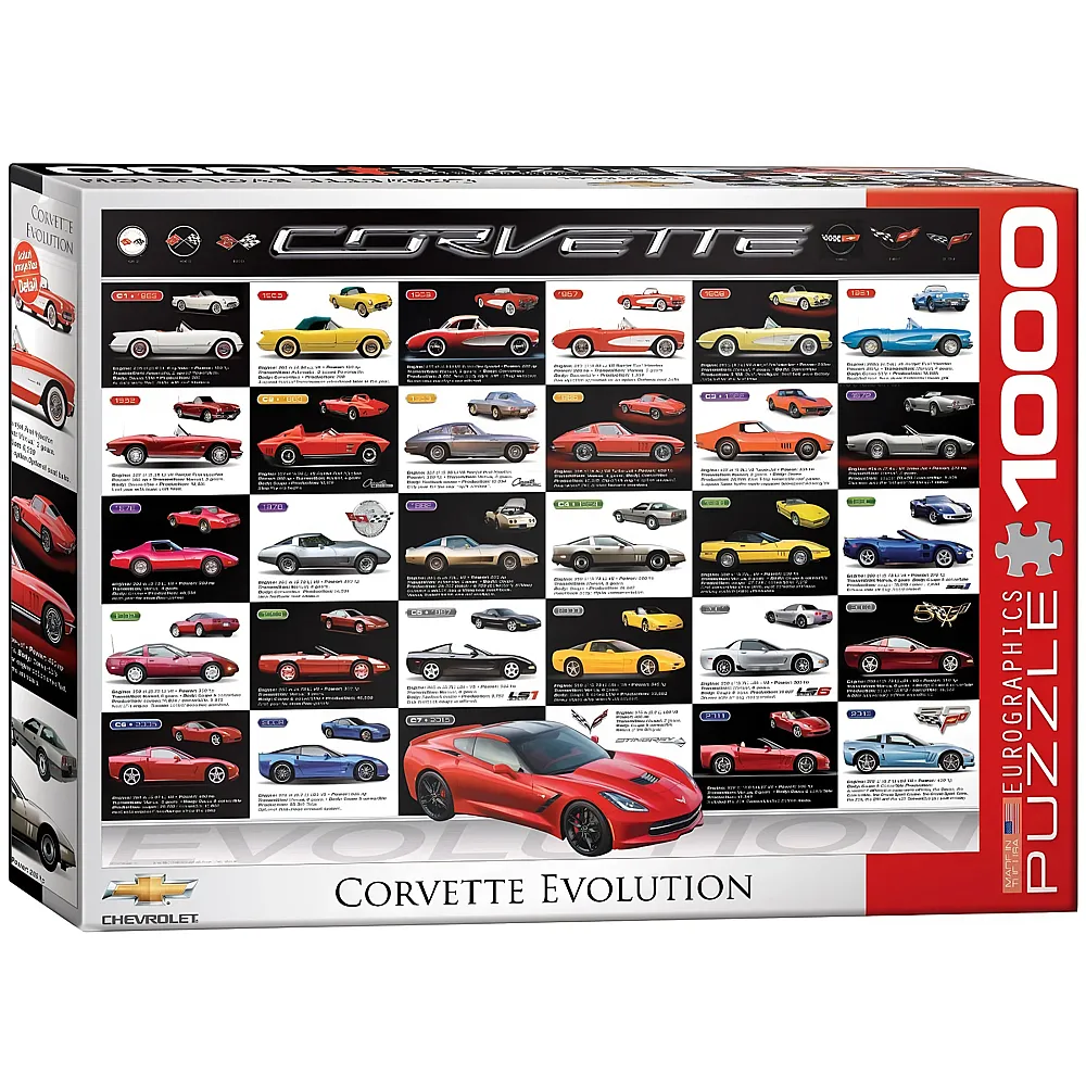 Eurographics Puzzle Corvette Evolution 1000Teile | Puzzle 1000 Teile