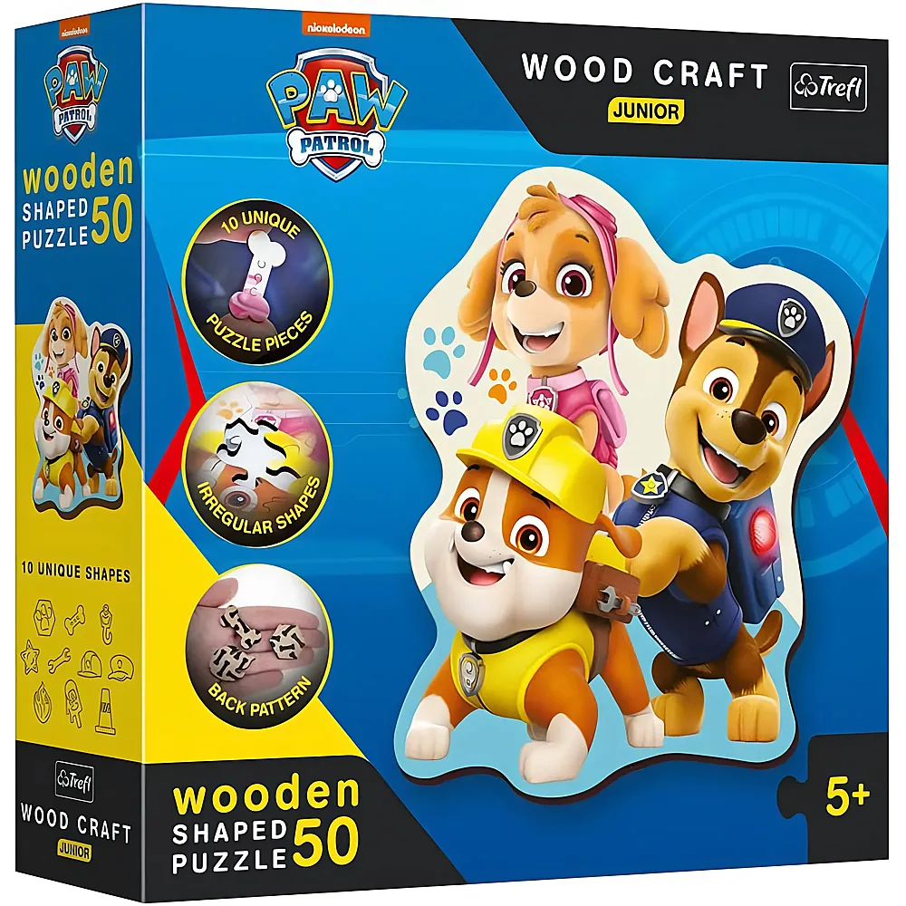 Trefl Puzzle Wood Craft Paw Patrol - 50 Teile