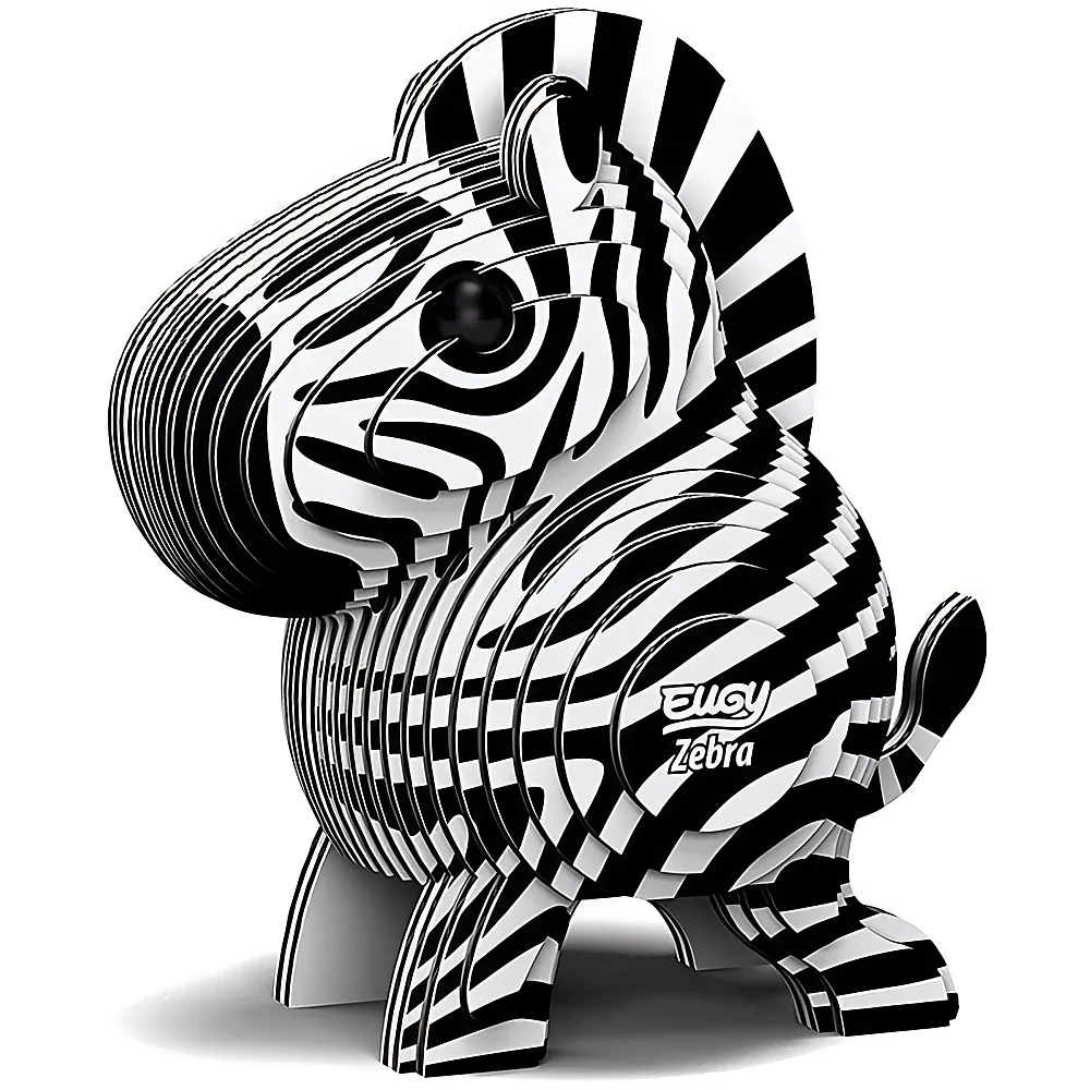 Eugy 3D Karton Figuren Zebra