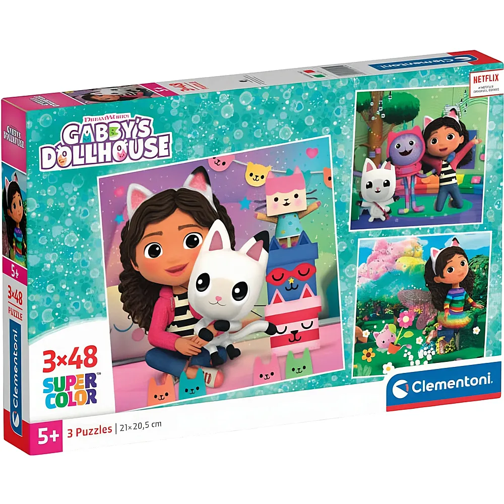 Clementoni Puzzle Supercolor 3in1 Gabby's Dollhouse - 48 Teile