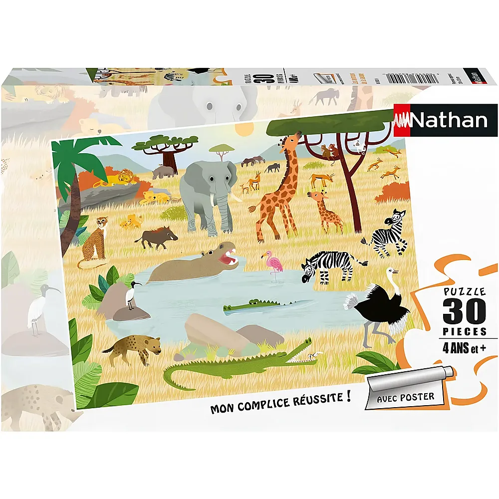 Nathan Puzzle Tiere der Savanne - 30 Teile