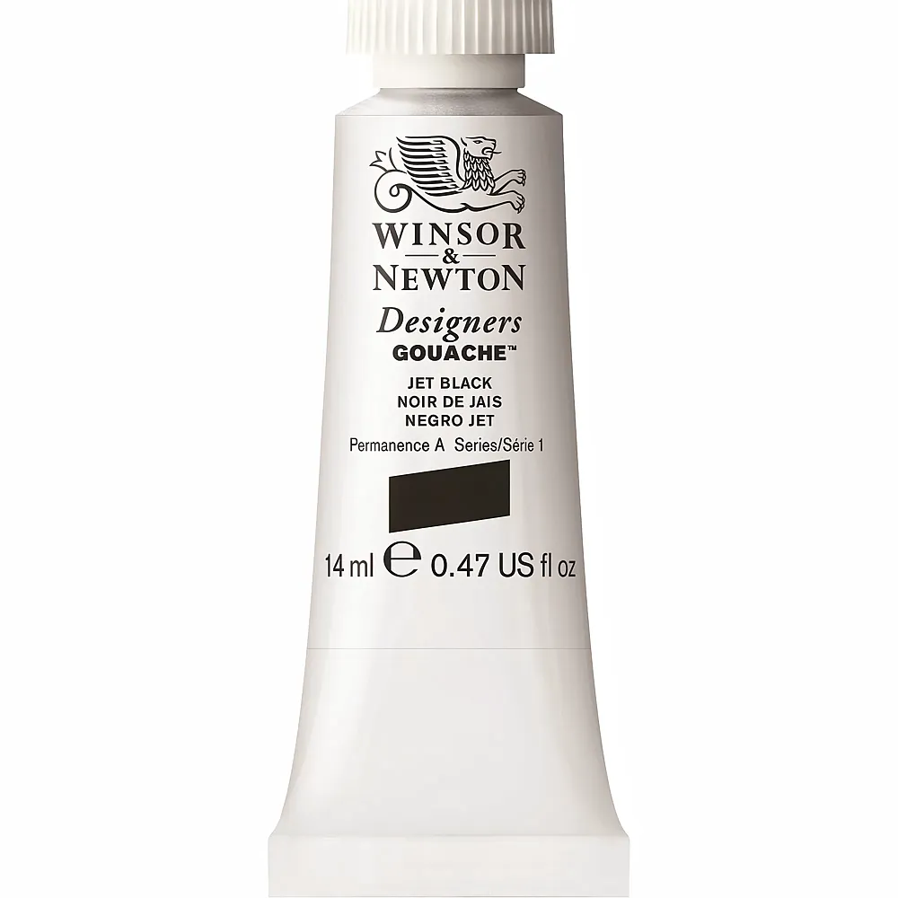 meinspielzeug - Winsor & Newton W&n Designers Gouache 14ml Tube Jetschwarz