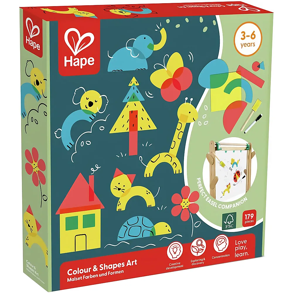 Hape Kreativ Malset Farben und Formen