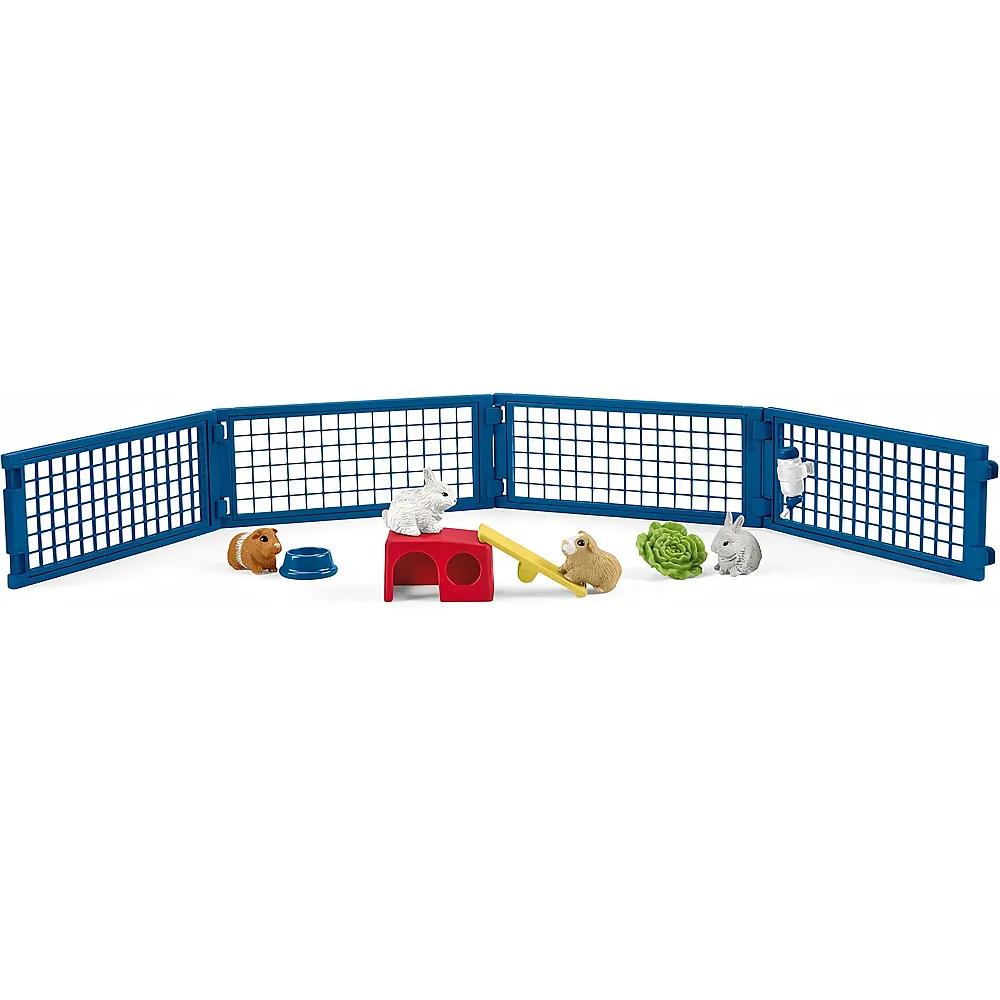 Schleich Zuhause f�r Kaninchen und Meerschweinchen, f�r Kinder ab 3+ Jahren, Farm World - Spielset