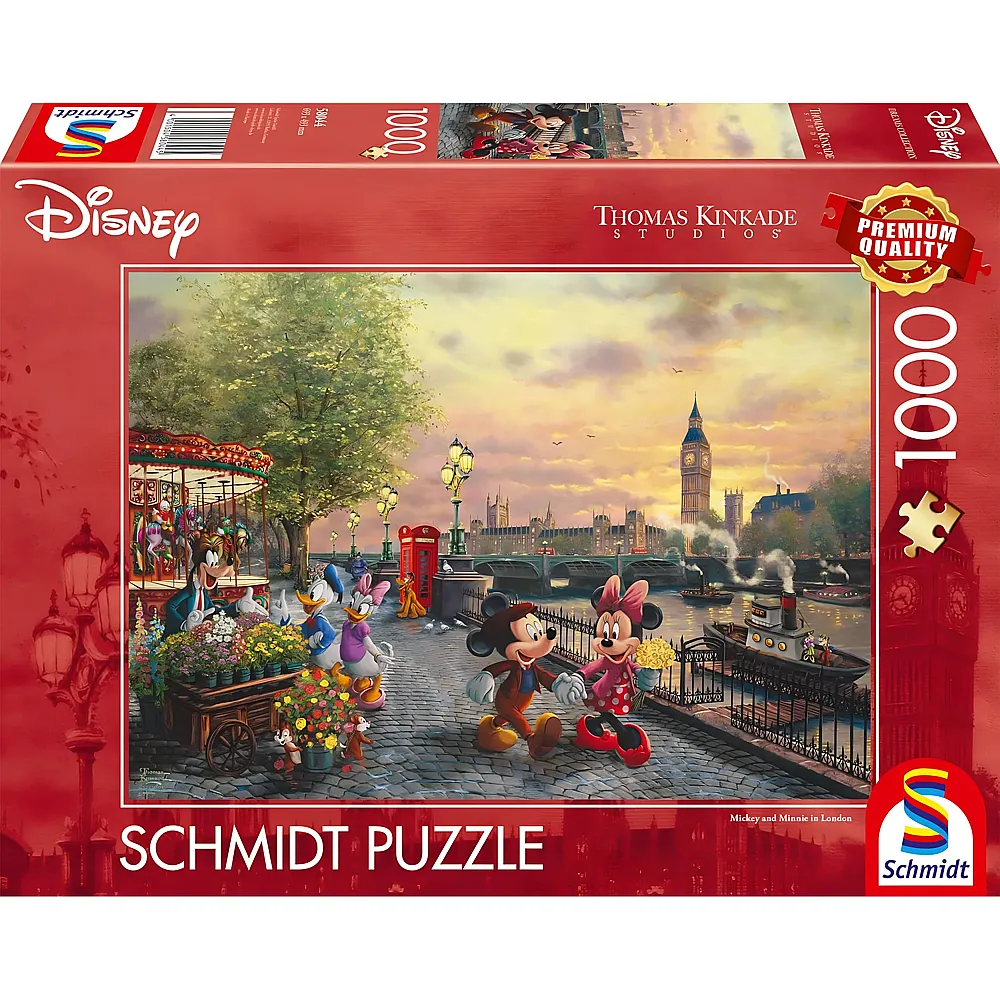 Schmidt Puzzle Mickey Mouse Thomas Kinkade - Mickey & Minnie in London 1000Teile