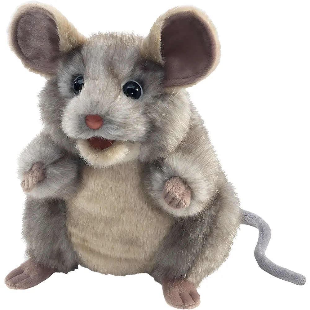 Folkmanis Handpuppe Graue Maus - 25 cm
