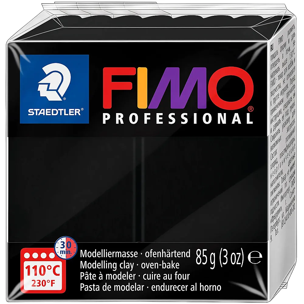 Fimo Professional Modelliermasse Schwarz - 85 g