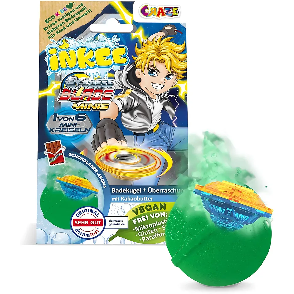 meinspielzeug - Craze Inkee �berraschungs-Badekugel Blade - 100 g | Badespielzeug