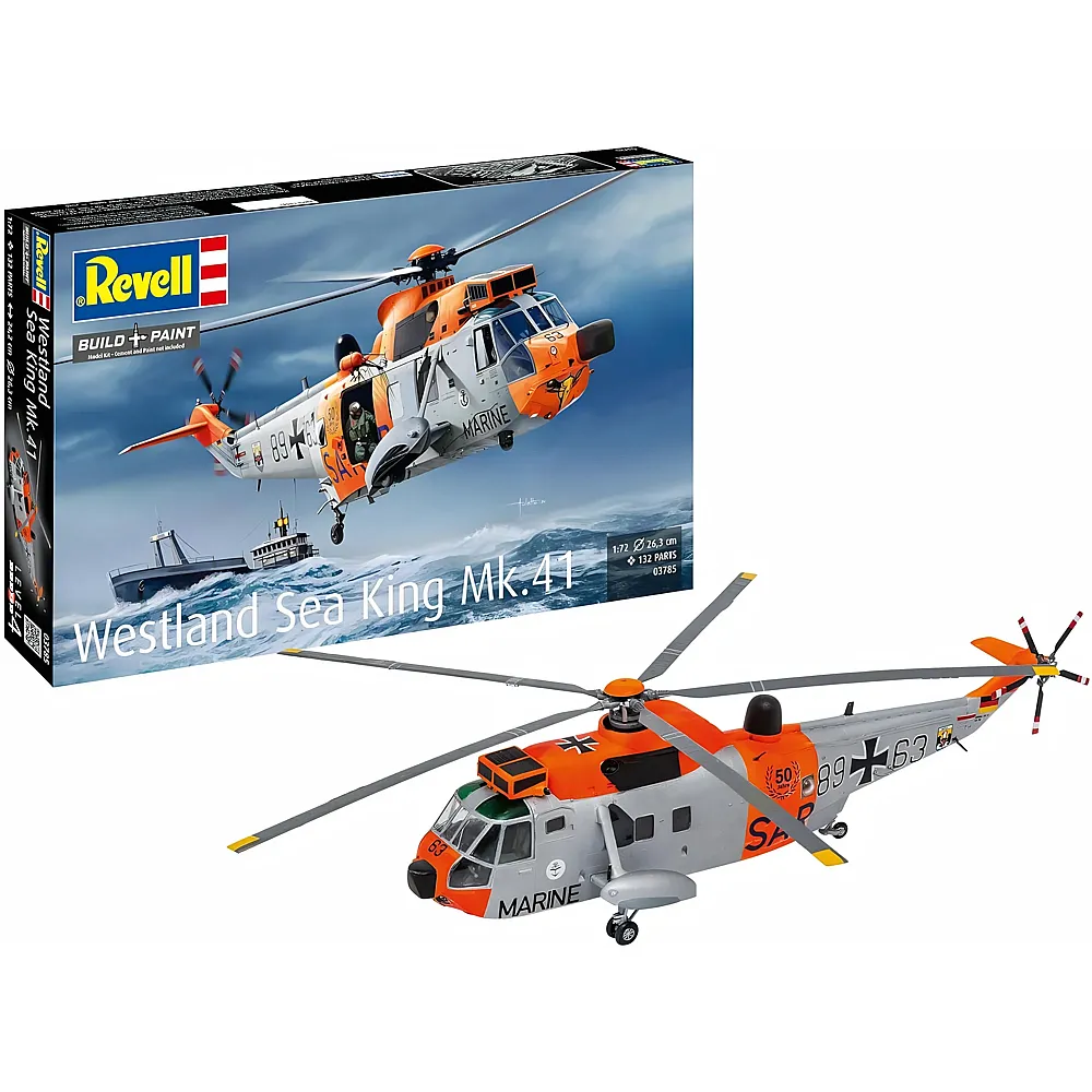 Revell Modellbausatz - Westland Sea King Mk. 41 1:72 - 132Stk.