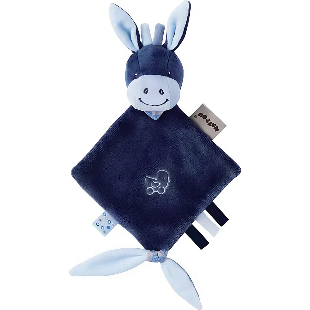 meinspielzeug - Nattou Schnuffeltuch Esel Alex mit Befestigung f�r Schnuller - 30 cm | Schmuset�cher