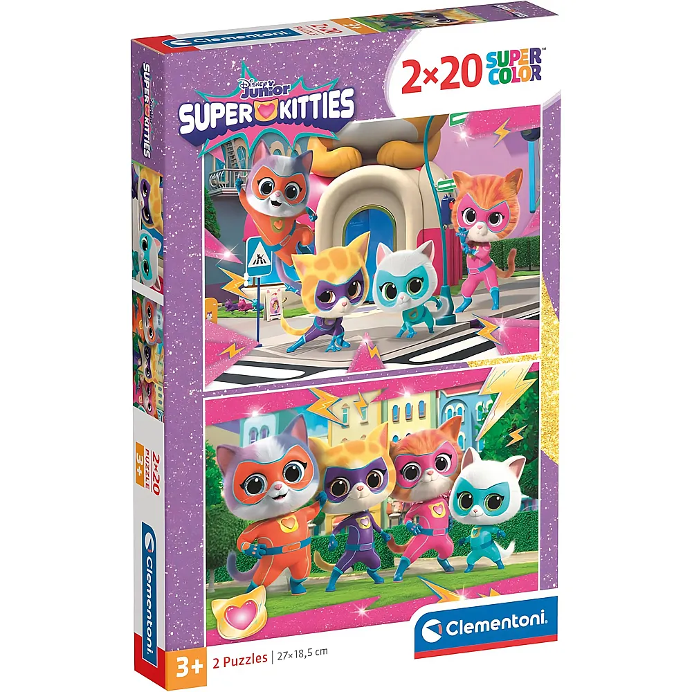 Clementoni Puzzle Supercolor Super Kittens - 20 Teile