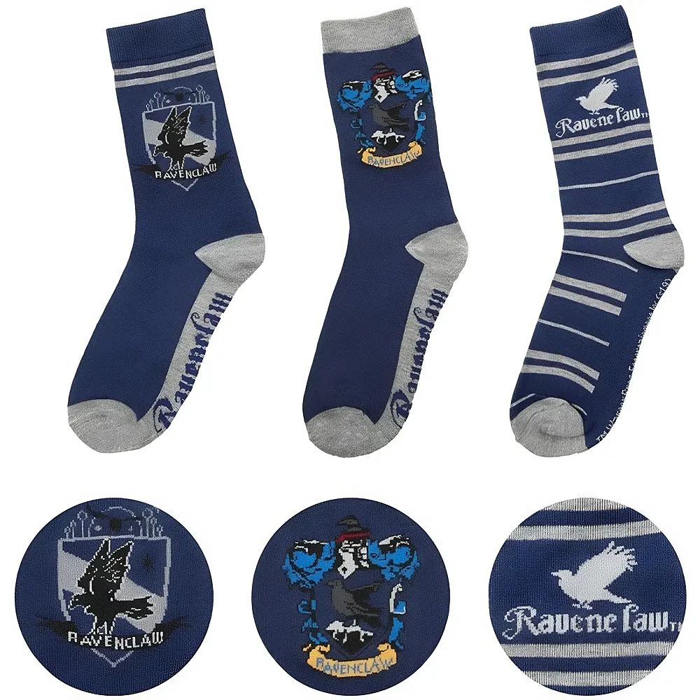 Cinereplicas Harry Potter 3 Paar Ravenclaw Socken Gr.35-45
