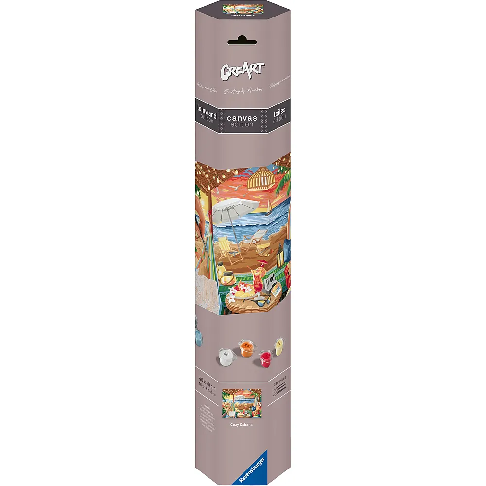Ravensburger CreArt Leinwand Gem�tliche Strandh�tte