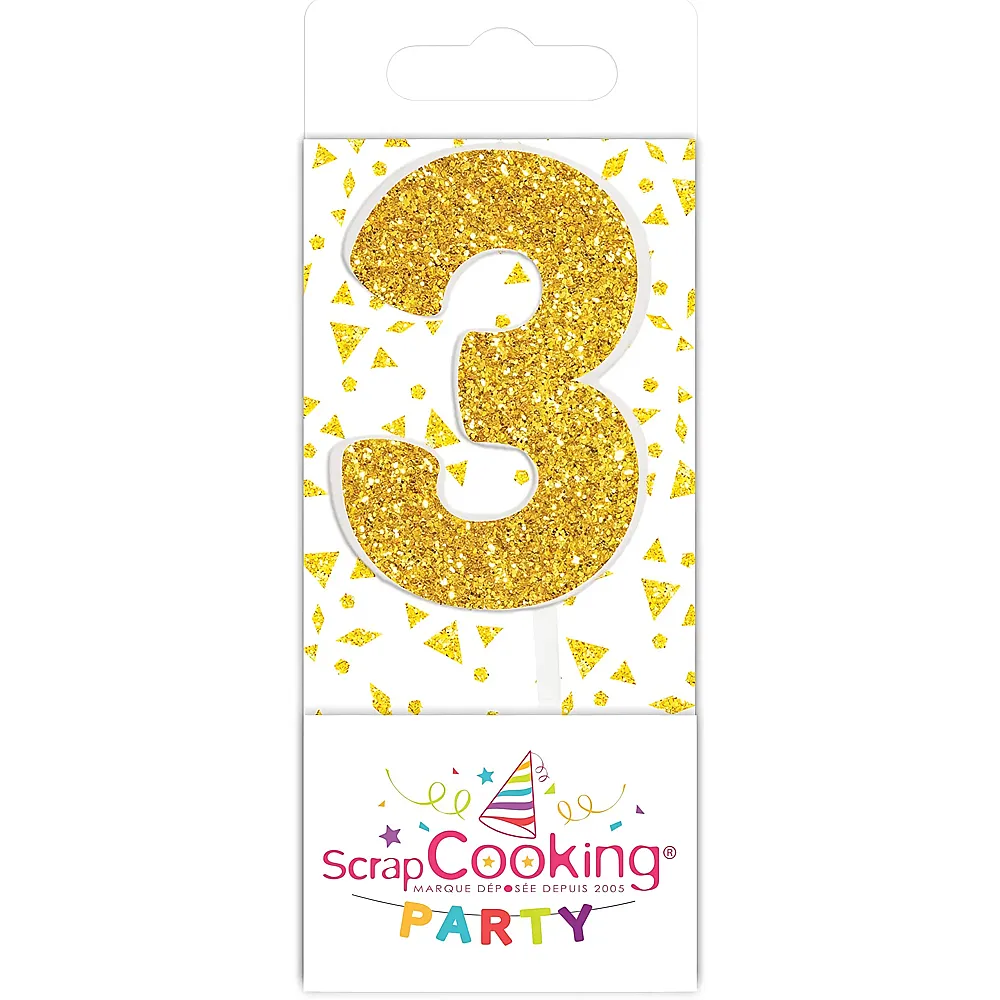 ScrapCooking Mini Kerze 3 Gold | Backen & Dekorieren