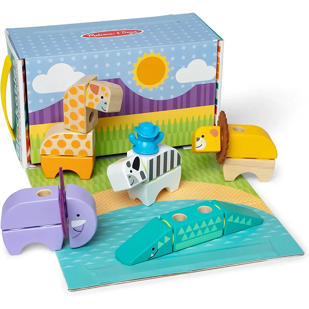 Spin Master Blockables Safari-Tiere-Set Melissa & Doug