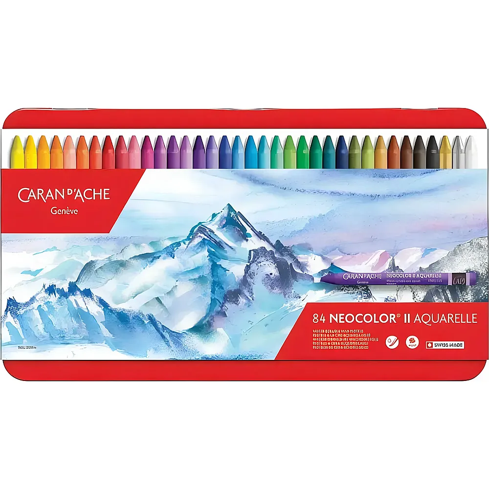 Caran d'Ache Wachsmalstifte Neocolor 2 wasservermalbar 84Teile