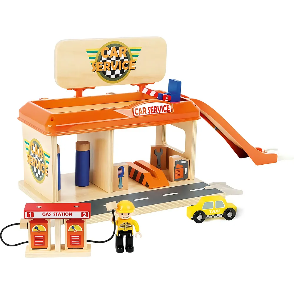 small foot Autowerkstatt mit Tankstelle