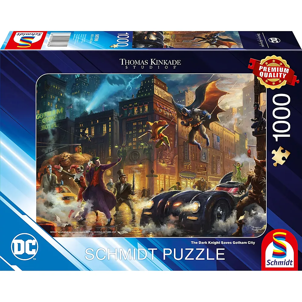 meinspielzeug - Schmidt Puzzle Thomas Kinkade - The Dark Knight Saves Gotham City 1000Teile Batman | Puzzle 1000 Teile