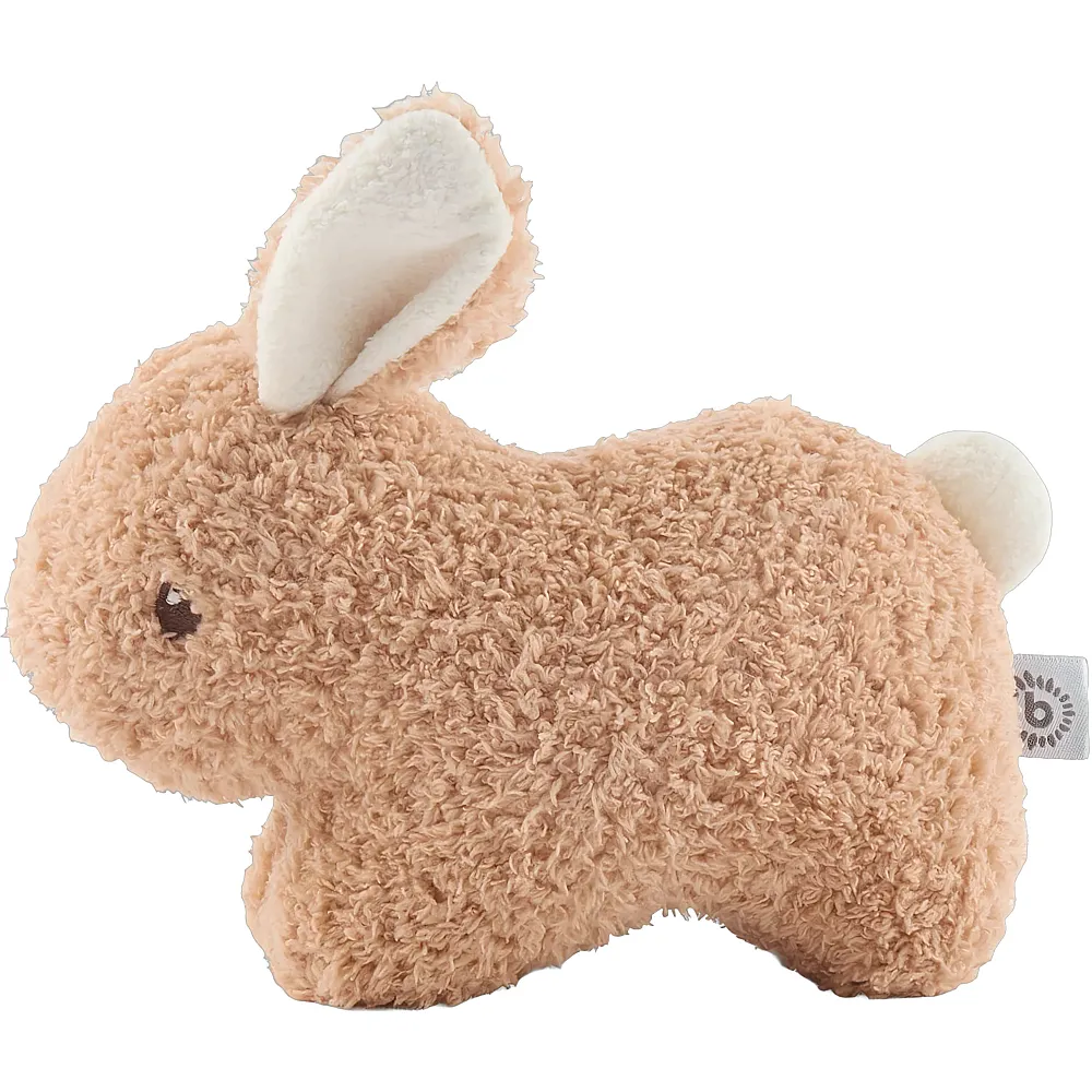 Bieco Kuscheltier Hase Fine aus Boucl� mit quietschender Karotte  20 cm  Baby Pl�sch Hase Stofftier