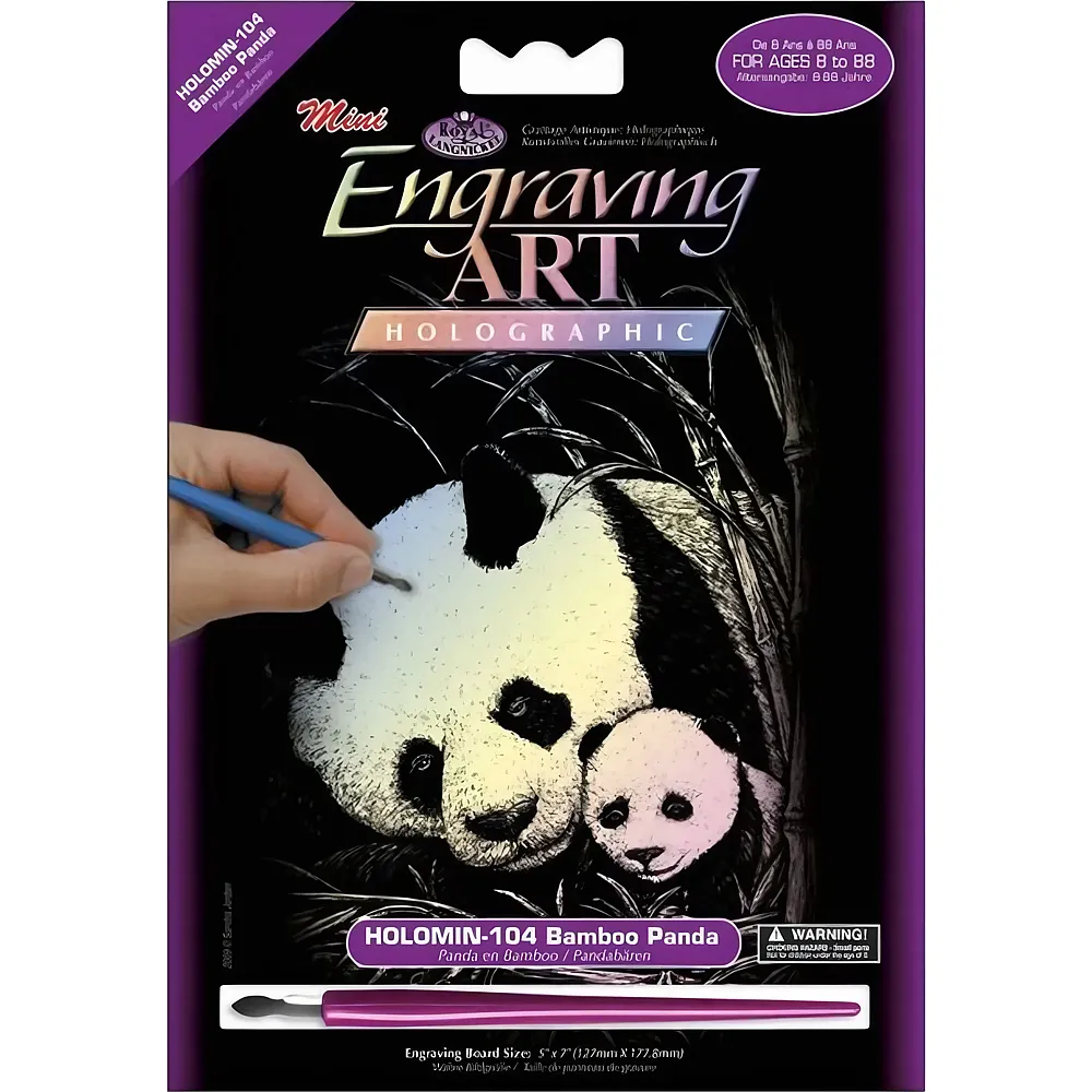 Royal & Langnickel R&l Gravures D'art Mini Holo Panda 14x20cm - Suche