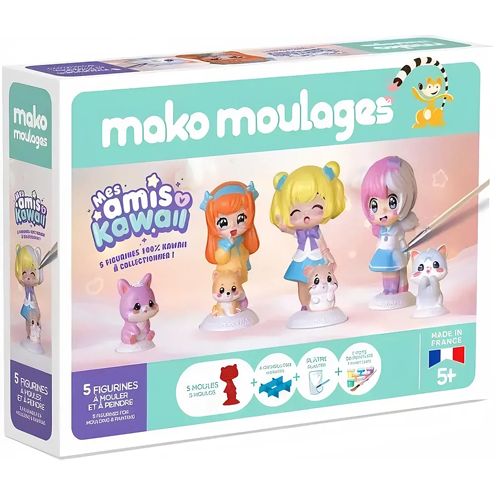 Mako Moulages Mako Coffret Mes Amis Kawai 5 Moules FR
