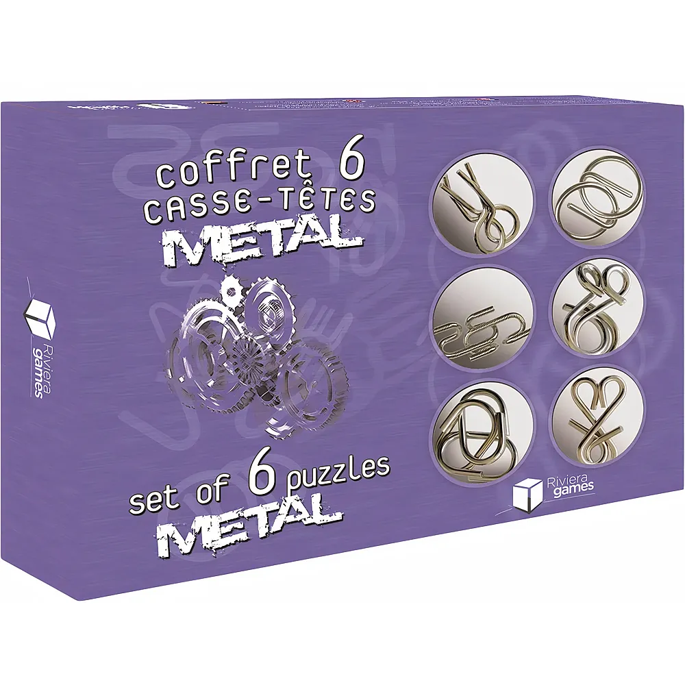 Riviera Games Coffret 6 Casse-tetes Metal fr-en