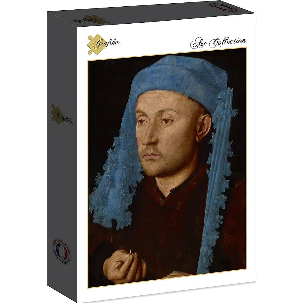 Grafika Puzzle Art Collection Jan van Eyck - Portrait of a Man with a Blue Chaperon, 1430-33 - 2000 Teile