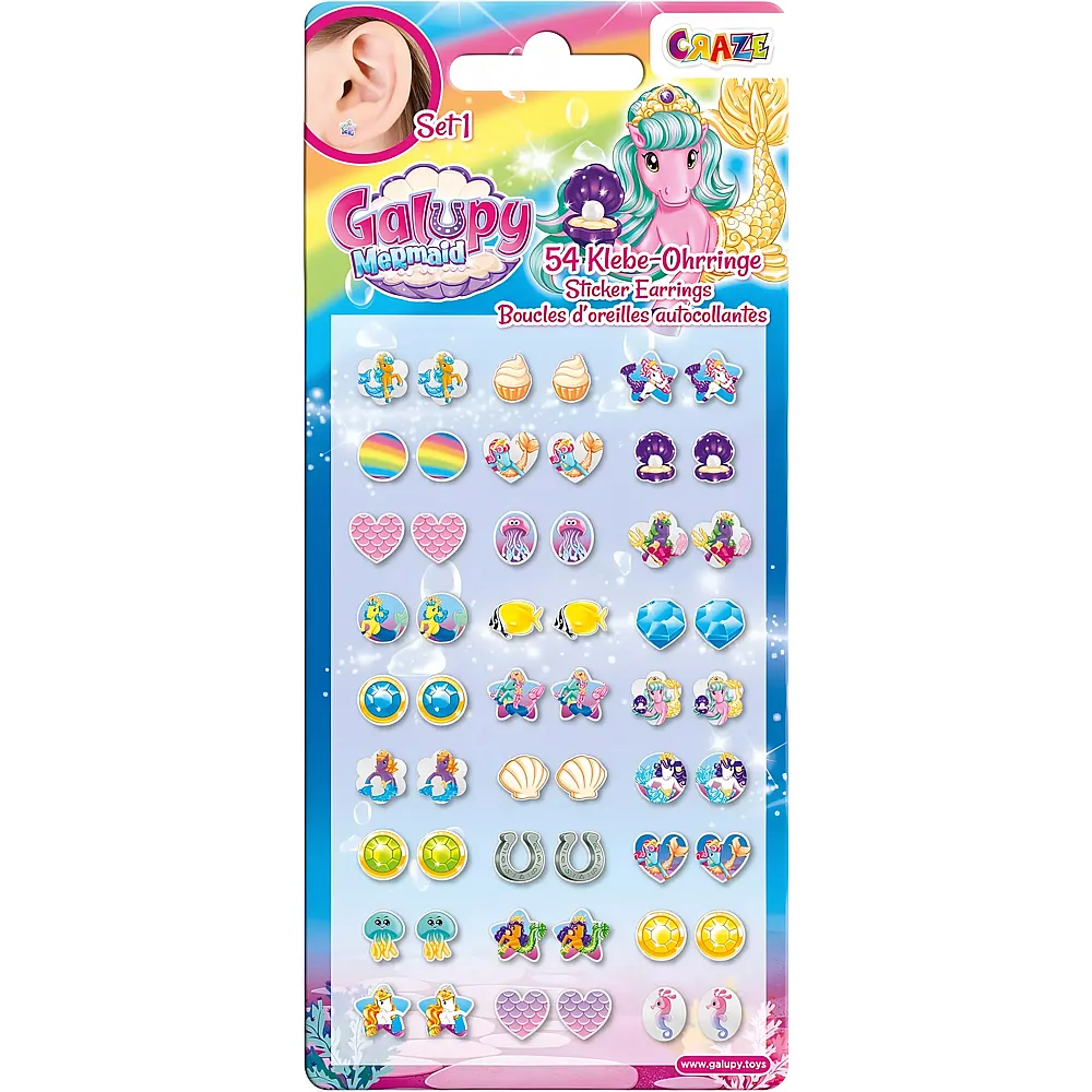 Craze Sticker Earrings Galup Mermaid