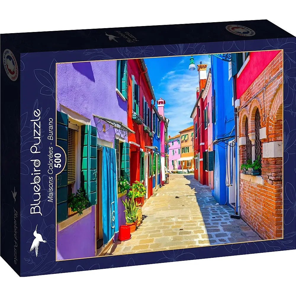 Bluebird Puzzle Bunte H�user - Burano 500Teile