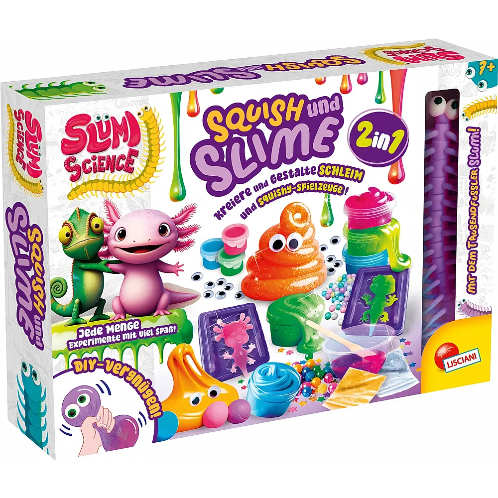 Lisciani Slumi Science Squish Slime, d 2 in 1, DIY Squishy und Slime,
