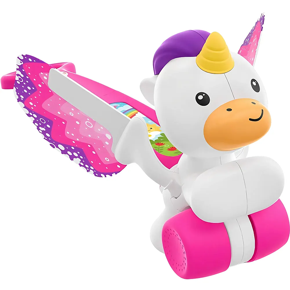 meinspielzeug - Fisher-Price GJD74 Dream Land Push Einhorn, Mehrfarbig