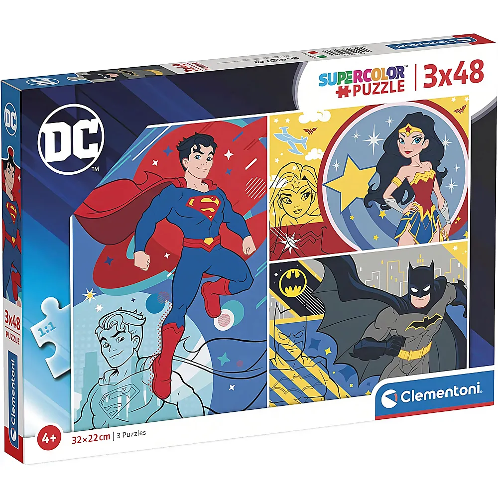 Clementoni Puzzle Supercolor DC Comics Justice League - 48 Teile