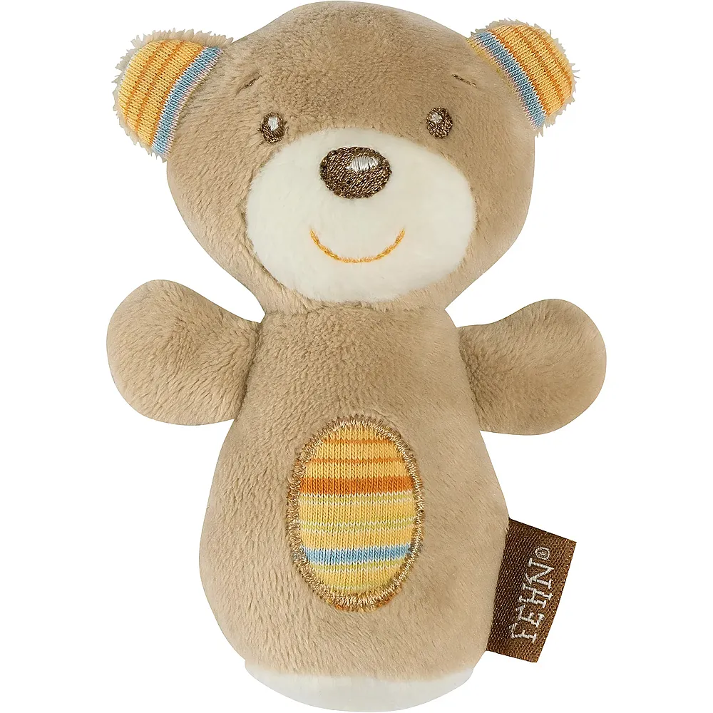 Fehn Mini-Rassel Teddy - 9,5 cm | Rasseln