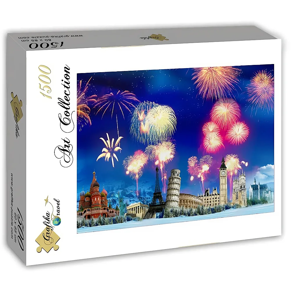 Grafika Puzzle Art Collection Grafika Travel Silvester auf der ganzen Welt - 1500 Teile