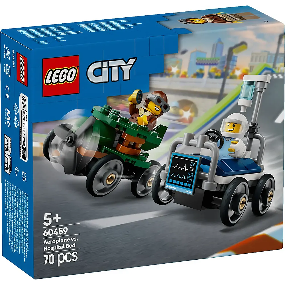 LEGO City Flugzeug vs. Krankenhausbett 60459