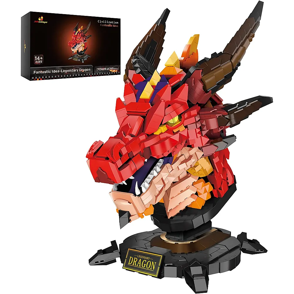 JMBricklayer Fantastic Idea Animal Dragon Loong Head 70105