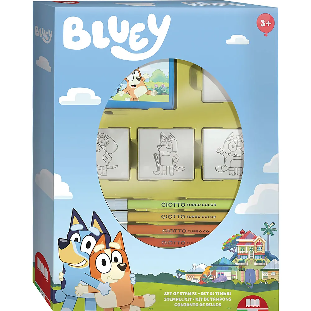 Multiprint Bluey Stempelset mit 4 Stempeln
