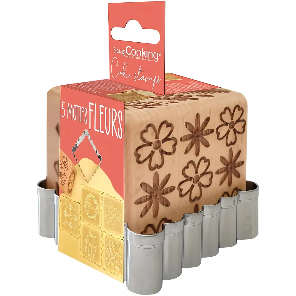 ScrapCooking Ausstecher + W�rfelstempel Blumen