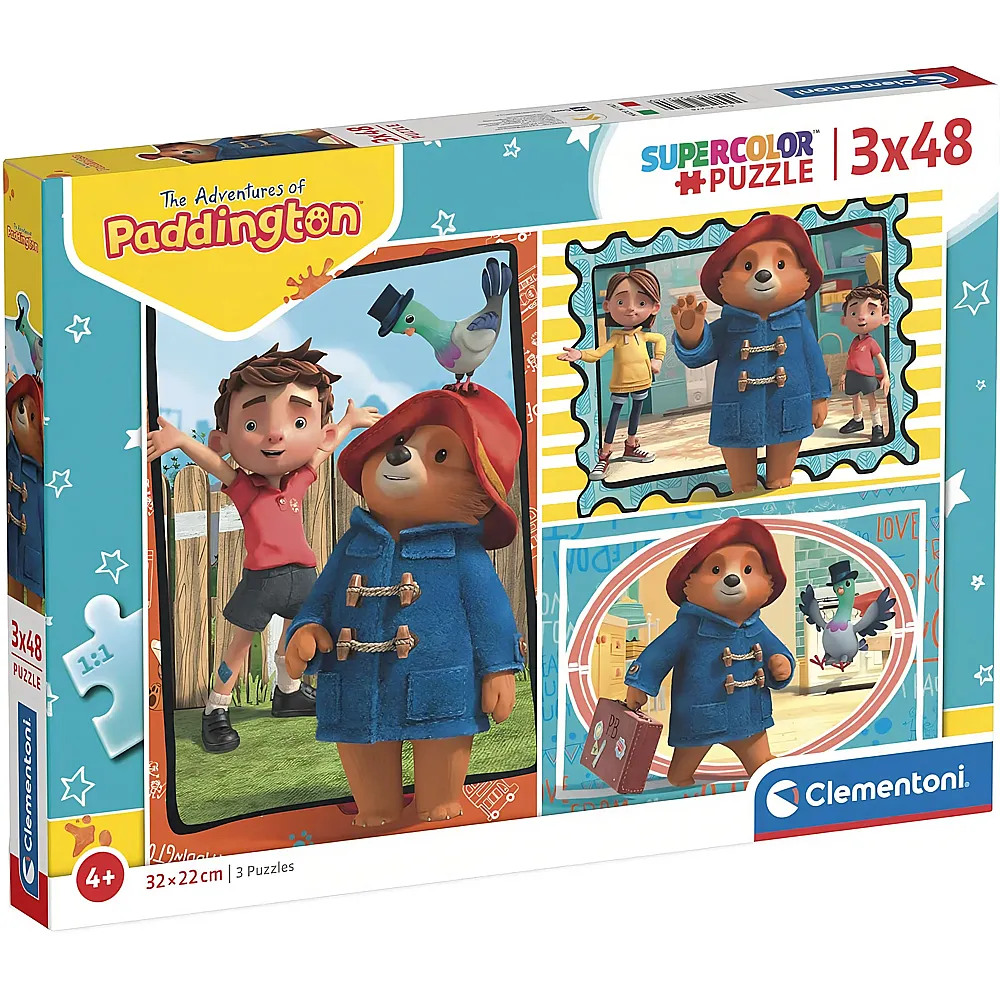 Clementoni Puzzle Supercolor 3in1 Paddington - 48 Teile