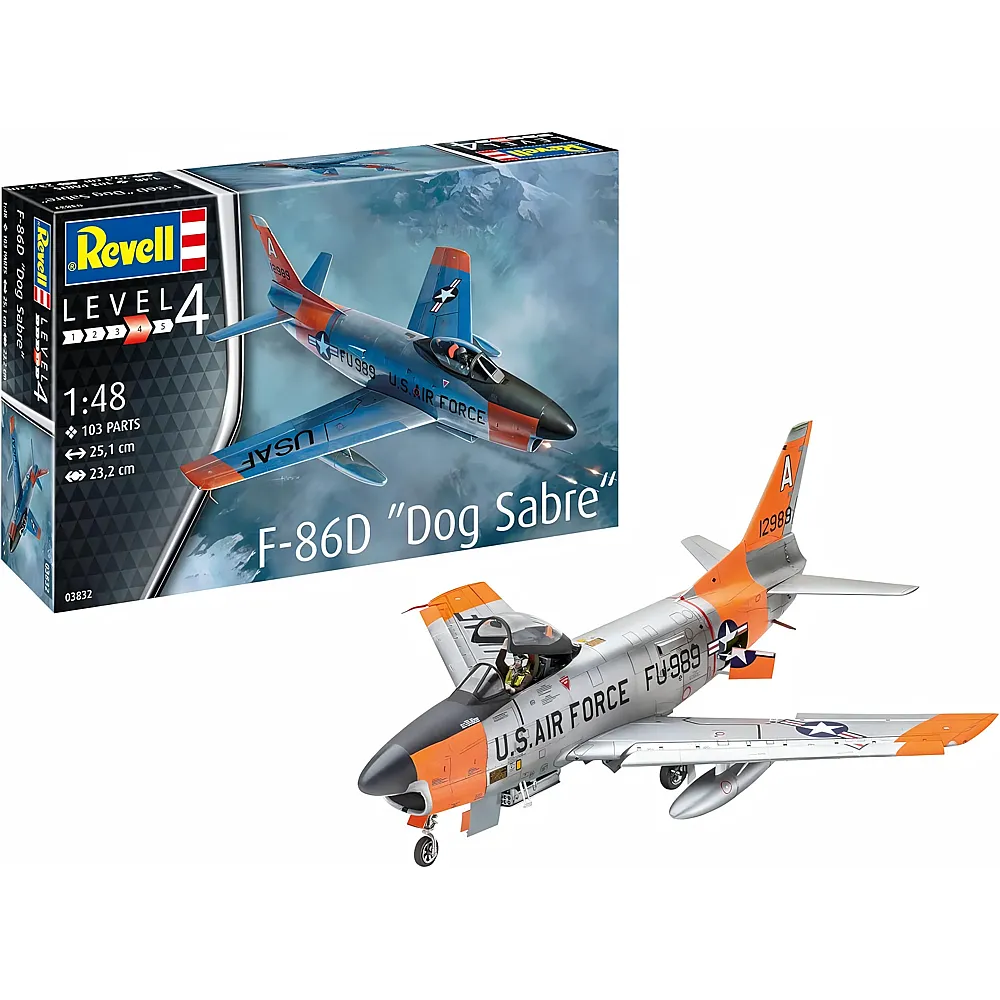 Revell Level 4 Modellbausatz F-86D Dog Sabre - Modellbausatz Milit�r