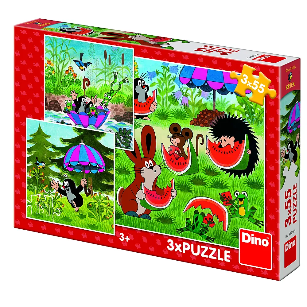 Dino Puzzle Little Mole and the Umbrella - 55 Teile - Puzzle 10-104 Teile