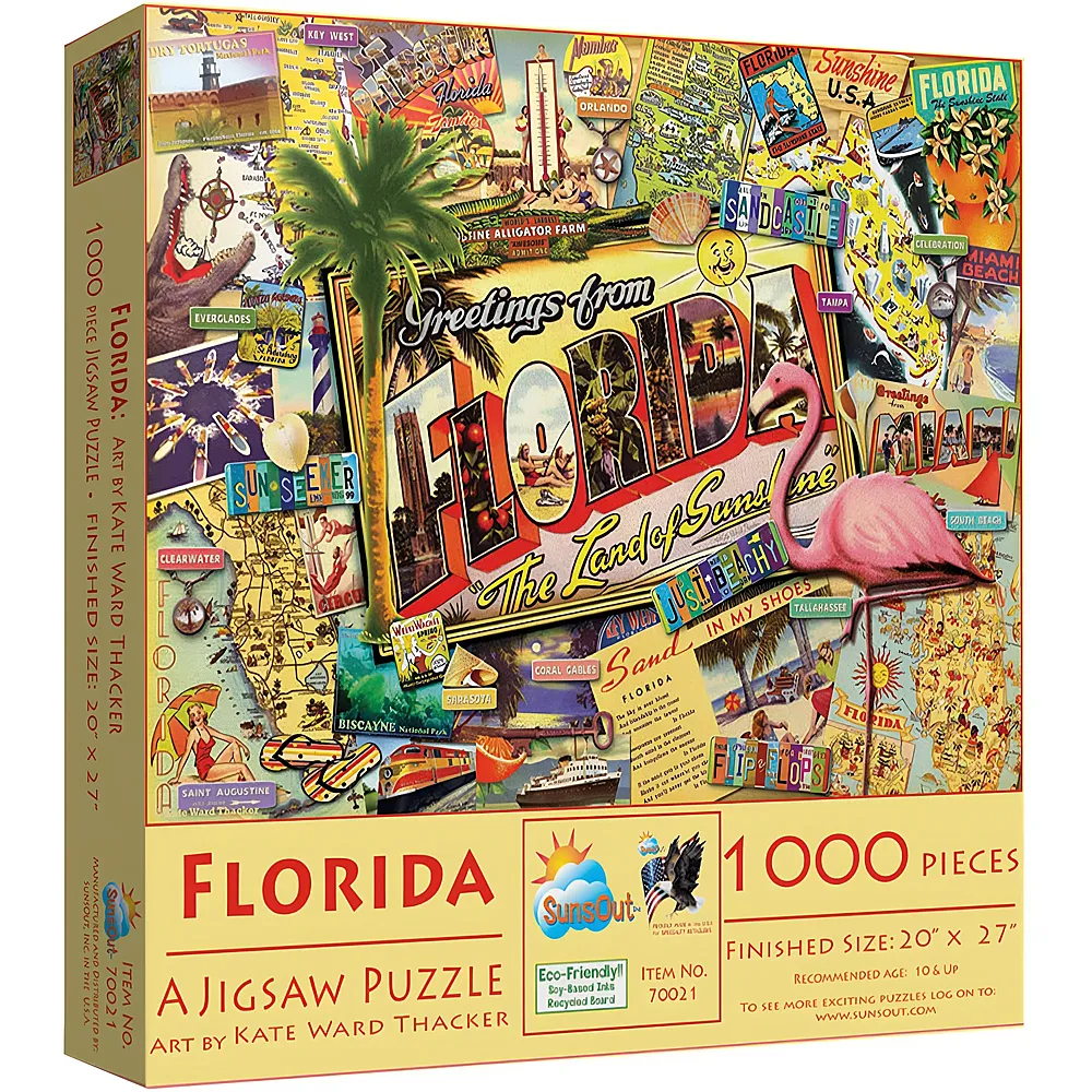 SunsOut Puzzle Kate Ward Thacker Florida - 1000 Teile