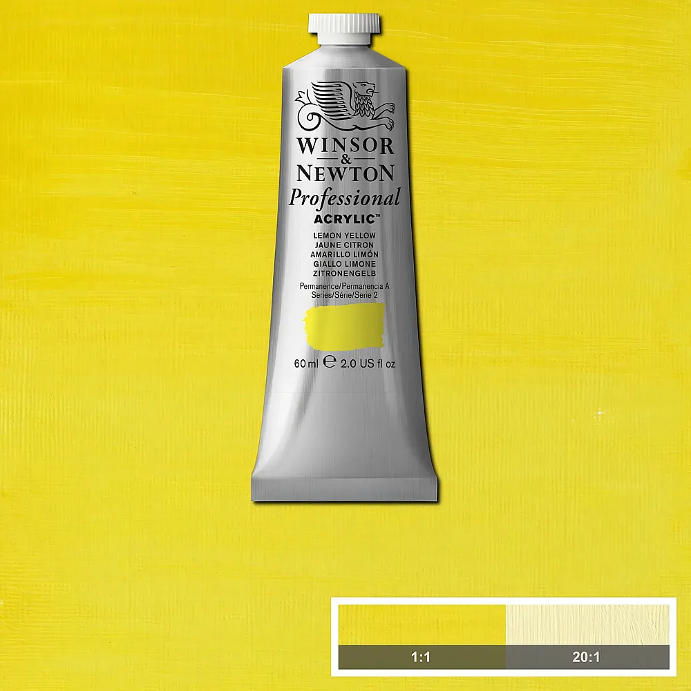 meinspielzeug - Winsor & Newton W&n Prof. Acrylfarbe 60ml Tube Zitronengelb