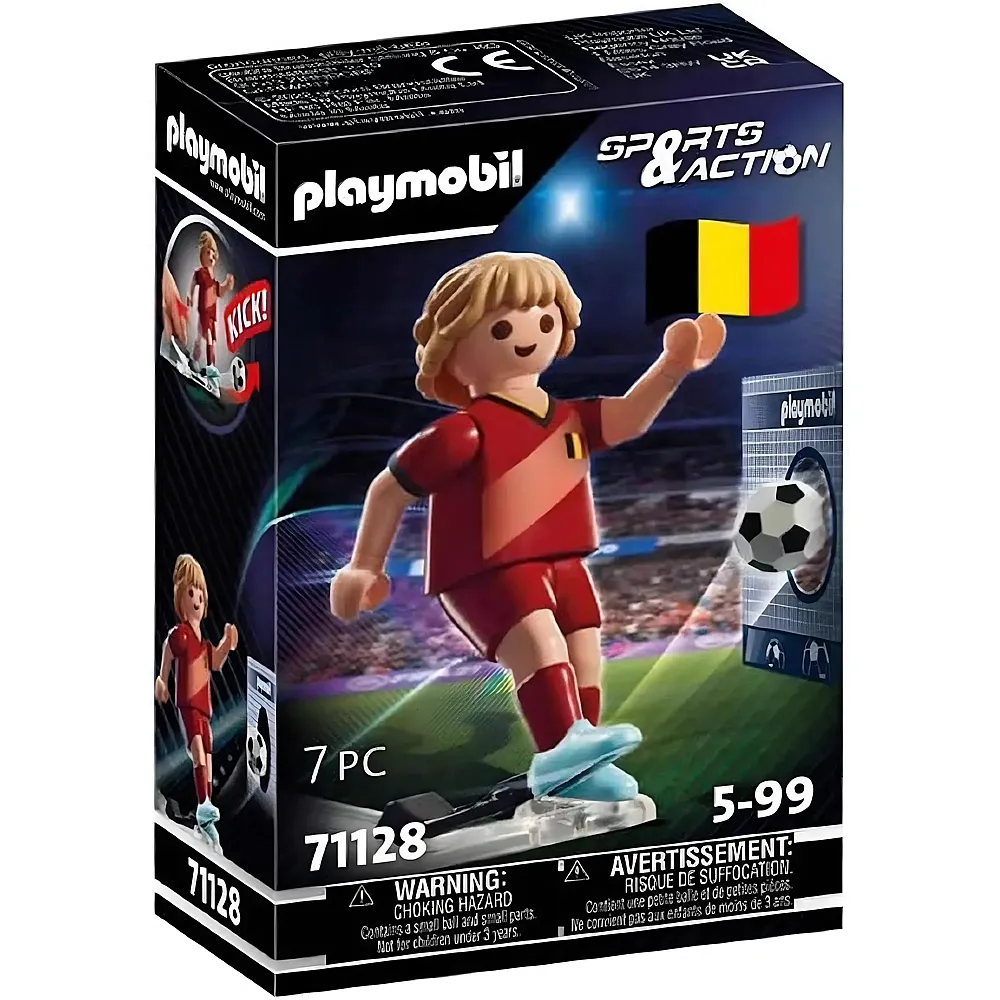 meinspielzeug - PLAYMOBIL Sports & Action Fussballspieler Belgien 71128 | Kicker & Tischfussball