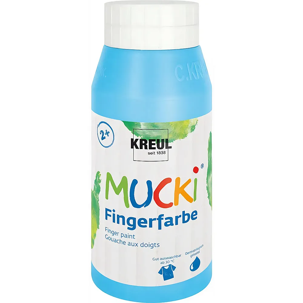 Kreul Mucki Fingerfarbe Hellblau - 750 ml | Farbe & Kreide