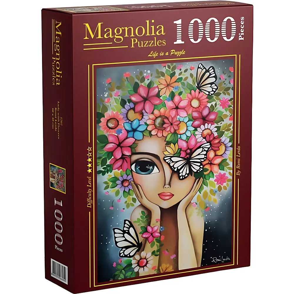Magnolia Puzzle Romi Lerda Lady with Flowers 1000Teile