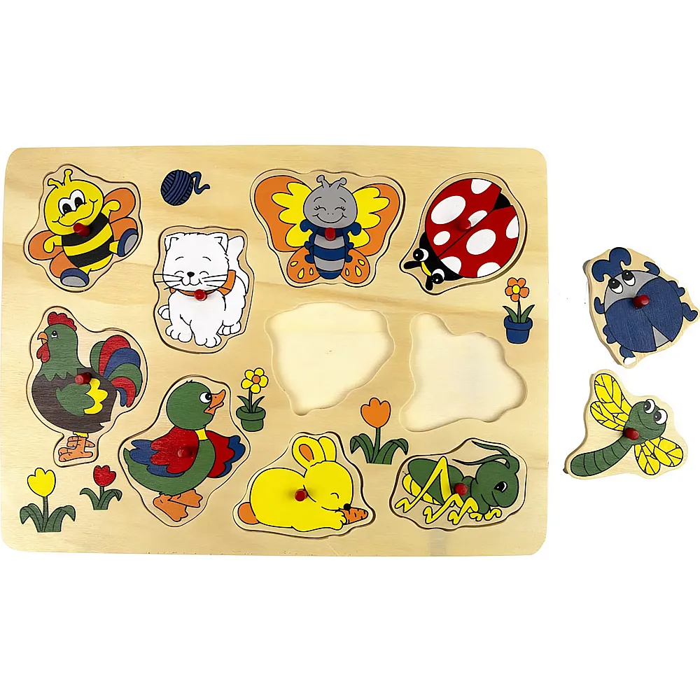 Playwood Holz-Studenpuzzle Tiere rund ums Haus, 10-tlg - Suche